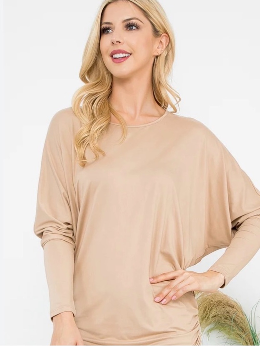 PRETTYGARDEN Long Sleeve
Oversized Top L Blush NWOT Women's Crewneck Casual